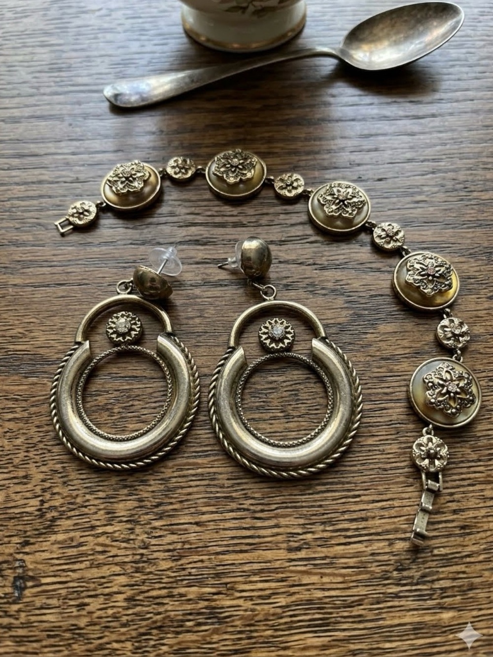 Monet bracelet with matching earrings